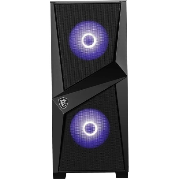 MSI MAG Forge 100M Midi Tower Fekete, Átlátszó