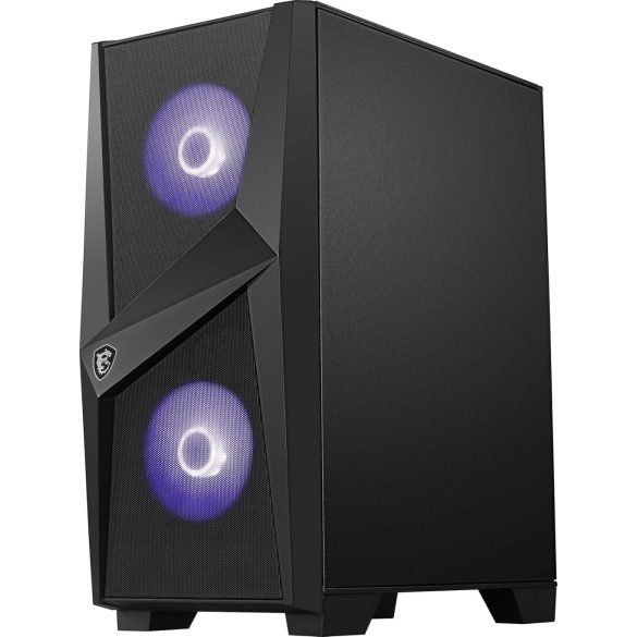 MSI MAG Forge 100M Midi Tower Fekete, Átlátszó