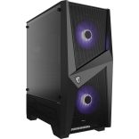 MSI MAG Forge 100M Midi Tower Fekete, Átlátszó
