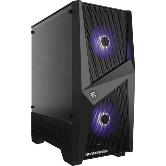 MSI MAG Forge 100M Midi Tower Fekete, Átlátszó