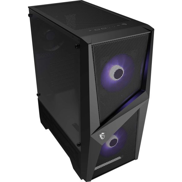 MSI MAG Forge 100M Midi Tower Fekete, Átlátszó