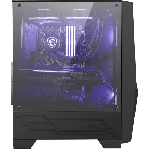 MSI MAG Forge 100M Midi Tower Fekete, Átlátszó