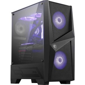 MSI MAG Forge 100M Midi Tower Fekete, Átlátszó