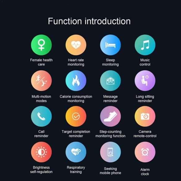 SH-Flying Fitness Tracker ID205 okosóra( fekete)