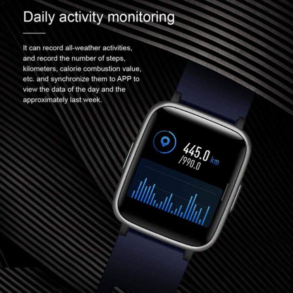 SH-Flying Fitness Tracker ID205 okosóra( fekete)