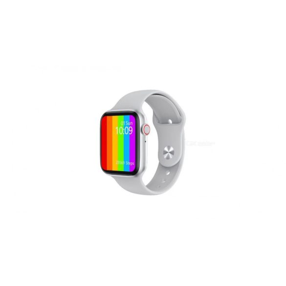 Smartwatch T500, szívmonitorozás, vérnyomás, mozgásszegény, Bluetooth 4.2, Ip68,Fehér