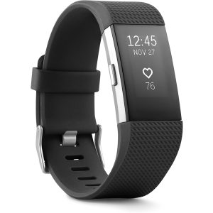 Edman karkötő szíj, Fitbit Charge HR 2 fitnesz karkötőhöz, L méret, fekete