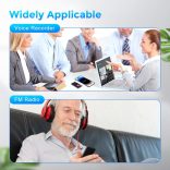 Olycism 64 GB-os MP3-lejátszó Bluetooth-szal, MP3-lejátszó beépített HD hangszóróval, 450 mAh-s akkumulátorral, HiFi hangfunkciókkal, többek között FM-rádióval, hangfelvétellel, e-könyvekkel, képnézegetéssel, ideális sportközvetítésekhez.