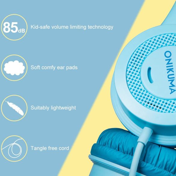 Onikuma M100, Gyerek fejhallgató - Kék