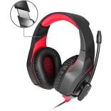 Onikuma K1-B sztereó Gamer fejhallgató (piros)