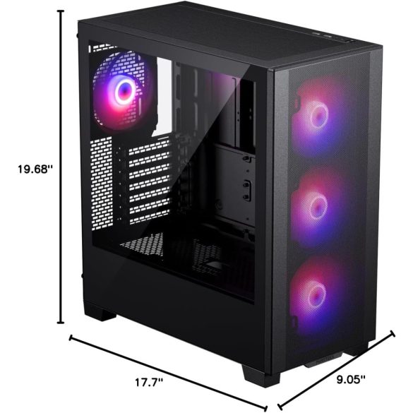 PHANTEKS XT Pro Ultra edzett üveg ablakok, fekete
