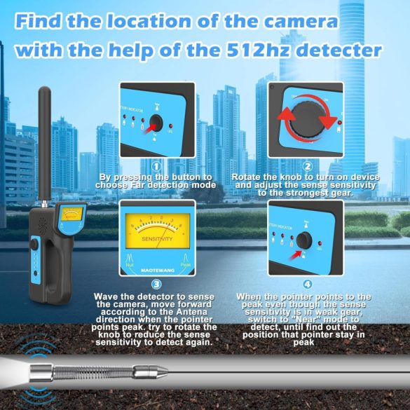 Sanyipace lokátor 512Hz, földalatti csőkereső, földalatti kábelkereső eszköz, csatornakamera-kiegészítők, 3000mAh akkumulátorral működő, újratölthető vevőegységgel ellátott helymeghatározó pálca