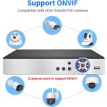4K 8 csatornás POE NVR, GANMBHER hálózati videórögzítő biztonsági kamerarendszerekhez, 4K/5MP/4MP/3MP/1080P POE IP kamerák támogatása, arcfelismerés, 24/7 felvétel + 8 Kamera