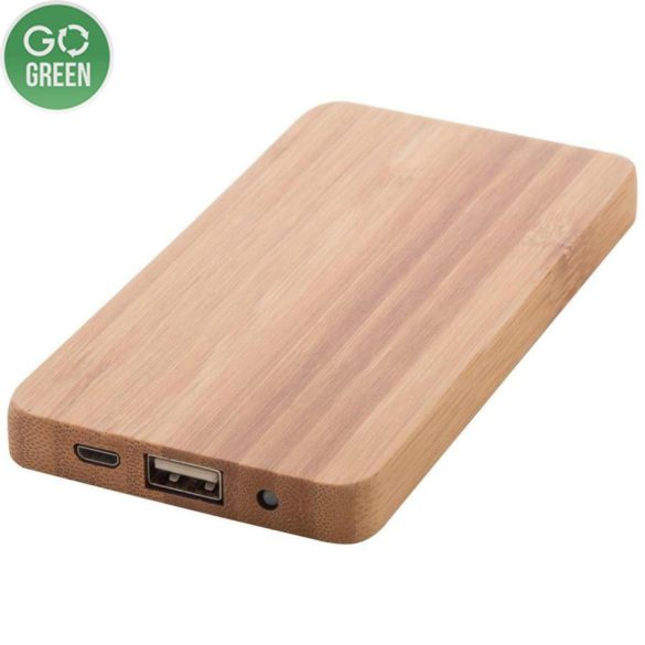 Bambusz power bank 4000 mAh