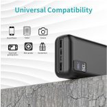 Uname Y67 Power Bank 30000 mAh 22, 5 W-os gyorstöltő hordozható töltő USB-C, 3 kimenettel és 2 bemenettel LED-kijelző Hatalmas kapacitású külső akkumulátorcsomag 