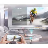 Mini videoprojektor Yaber V5 WiFi Bluetooth 2.4G és 5G, 7000 lumen, Full HD 1080P kompatibilis TV Stick / okostelefon / laptop / HDMI / DVD mobiltelefon, hordozható 