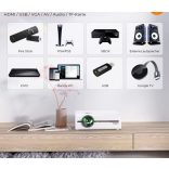 Mini videoprojektor Yaber V5 WiFi Bluetooth 2.4G és 5G, 7000 lumen, Full HD 1080P kompatibilis TV Stick / okostelefon / laptop / HDMI / DVD mobiltelefon, hordozható 