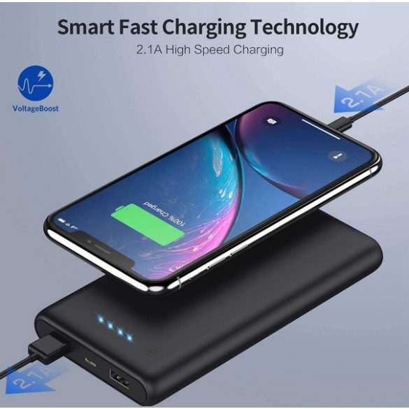 Uname - Hordozható Power Bank 26800mah, Ultra-nagy kapacitású, 2 USB kimeneti nagysebességű töltő Power bank 