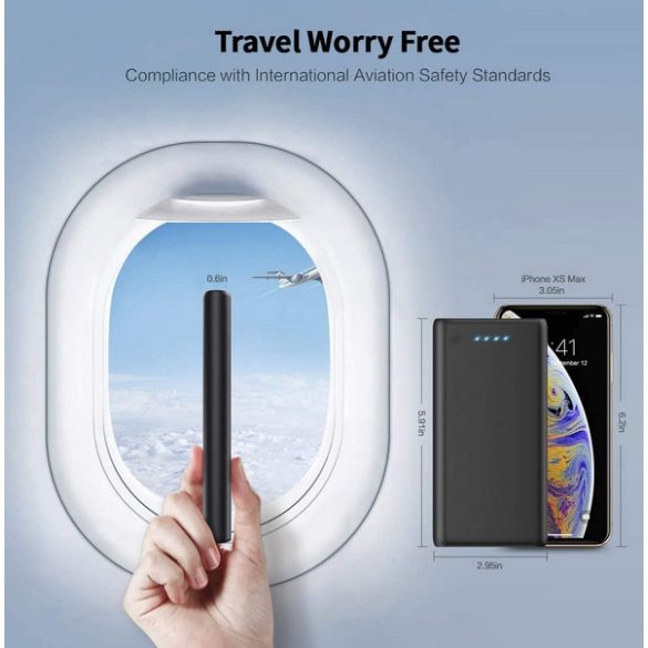 Uname - Hordozható Power Bank 26800mah, Ultra-nagy kapacitású, 2 USB kimeneti nagysebességű töltő Power bank 
