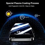 QHOHQ iPhone 16 Pro Max képernyővédő fólia kamera lencsevédővel, [katonai fokozatú törésálló], felső 9H+ edzett üveg, teljes élfedés, rendkívül tartós, telepítőeszközzel [3+3 csomag]