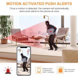 Vezeték nélküli kémkamera, 1080p Full HD, hang és videó, éjszakai látás, mozgásérzékelés, kültéri/beltéri használatra