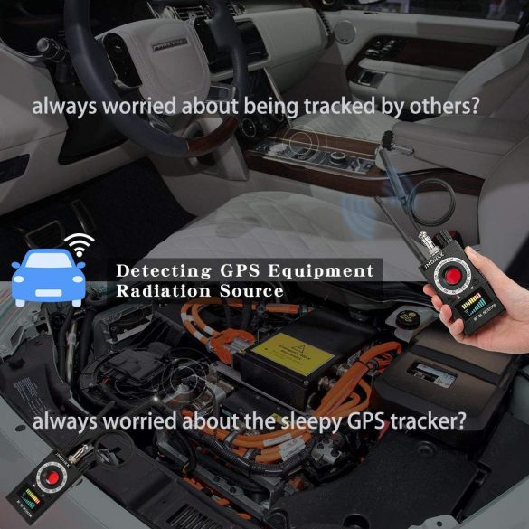 K18 vezeték nélküli kémellenes detektor, többfunkciós, univerzális, fekete