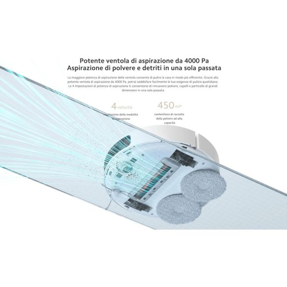 Xiaomi Mi Robot Vacuum S10+ porszívó/felmosó robot - fehér (BHR6368EU)