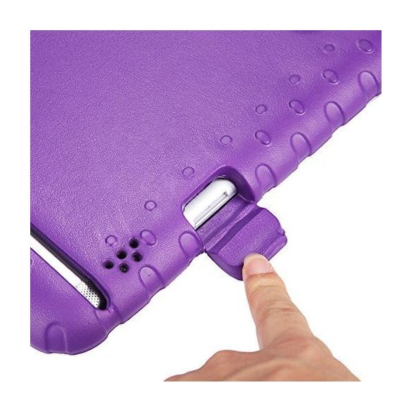 NEWSTYLE Apple iPad 2 3 4 ütésálló tok, könnyű gyerektok, szupervédő tok, fogantyúval és állvánnyal ellátott tok gyerekeknek Apple iPad 4, iPad 3 és iPad 2 2., 3., 4. generációs készülékekhez (lila)