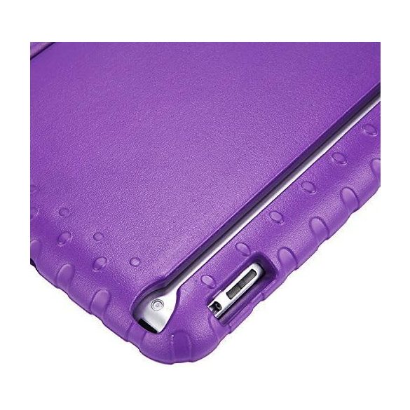 NEWSTYLE Apple iPad 2 3 4 ütésálló tok, könnyű gyerektok, szupervédő tok, fogantyúval és állvánnyal ellátott tok gyerekeknek Apple iPad 4, iPad 3 és iPad 2 2., 3., 4. generációs készülékekhez (lila)