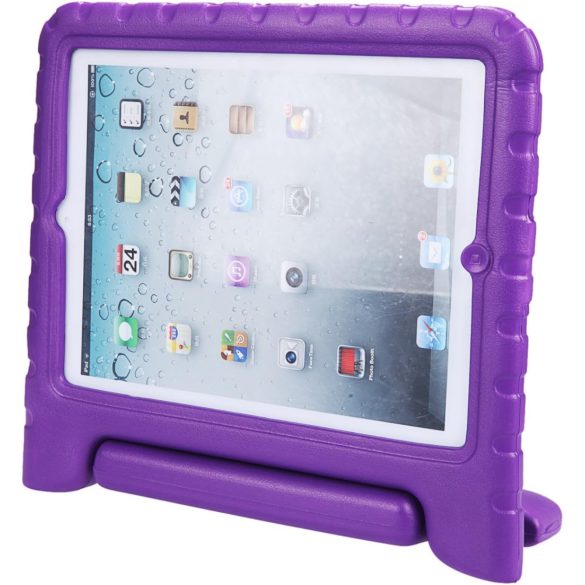 NEWSTYLE Apple iPad 2 3 4 ütésálló tok, könnyű gyerektok, szupervédő tok, fogantyúval és állvánnyal ellátott tok gyerekeknek Apple iPad 4, iPad 3 és iPad 2 2., 3., 4. generációs készülékekhez (lila)