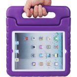 NEWSTYLE Apple iPad 2 3 4 ütésálló tok, könnyű gyerektok, szupervédő tok, fogantyúval és állvánnyal ellátott tok gyerekeknek Apple iPad 4, iPad 3 és iPad 2 2., 3., 4. generációs készülékekhez (lila)
