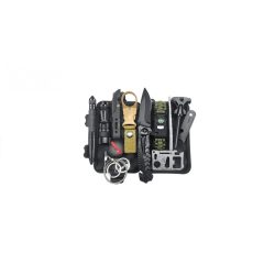   Palmonix multifunkcionális túlélőkészlet, elemlámpával, késsel, iránytűvel és kiegészítőkkel, 12db