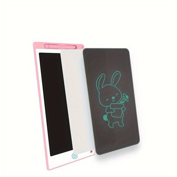 8,5" LCD Írótábla, Egy Kattintással Működő, Gyerekeknek, Fehér-Rózsaszín