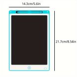 8,5" LCD Írótábla, Egy Kattintással Működő, Gyerekeknek, Fehér-Rózsaszín