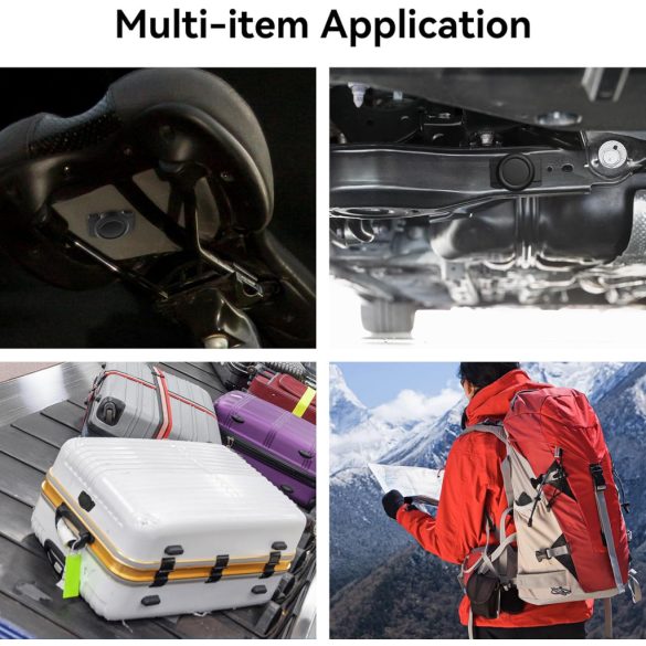 Olycism szilikon Airtag tartó erős mágnessel, könnyen tapad kerékpárokra, autókra, járművekre, csomagokra, rejtett kialakítású, tökéletesen illeszkedő címketartó kompakt testtel, IP68 vízálló, fekete