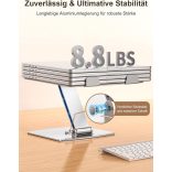 CIRYCASE laptopállvány, állítható magasságú, gyorsan hűlő laptopállvány, Ergonomikus, hordozható alumínium notebookállvány, kompatibilis MacBook Air Pro, Dell, HP 10-16 hüvelykes laptopokkal, nyomtatóállvánnyal
