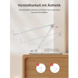 CIRYCASE laptopállvány, állítható magasságú, gyorsan hűlő laptopállvány, Ergonomikus, hordozható alumínium notebookállvány, kompatibilis MacBook Air Pro, Dell, HP 10-16 hüvelykes laptopokkal, nyomtatóállvánnyal