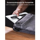 CIRYCASE laptopállvány, állítható magasságú, gyorsan hűlő laptopállvány, Ergonomikus, hordozható alumínium notebookállvány, kompatibilis MacBook Air Pro, Dell, HP 10-16 hüvelykes laptopokkal, nyomtatóállvánnyal