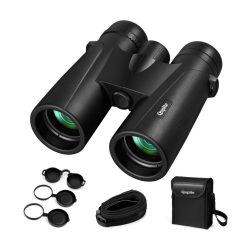   Uname - Nagy teljesítményű távcső felnőtteknek, kompakt távcső madármegfigyeléshez, vízálló, hordtáskával és szíjjal 