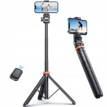 Tech-Protect L03S Bluetooth selfie bot távirányítóval, tripod 148cm-ig és 180 fokos fejel - fehér