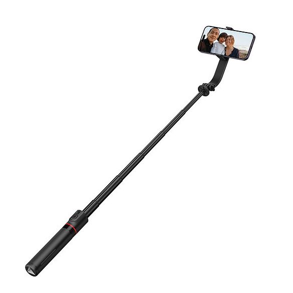 Tech-Protect L04S Bluetooth szelfibot állvánnyal, akár 95 cm-es szöggel és 360 fokos fejjel - fekete