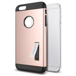   Spigen Slim Armor Kicktstand tok iPhone 6 Plus 6S Plus telefonhoz - Rose Gold