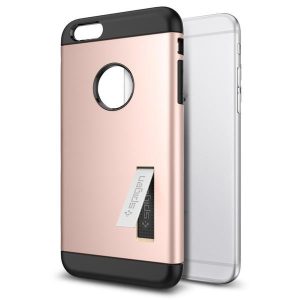 Spigen Slim Armor Kicktstand tok iPhone 6 Plus 6S Plus telefonhoz - Rose Gold