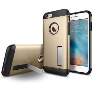 Spigen Slim Armor kickstand Apple iPhone 6/6S Telefontok - Gold