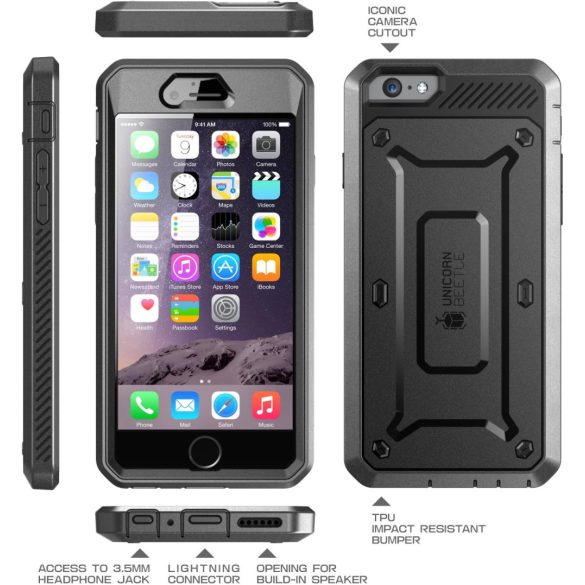 iPhone 6 Plus / 6s Plus Supcase Unicorn Beetle Pro Black tok