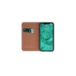 Genuine Leather Xiaomi Redmi Note 10 4G / Note 10S oldalra nyíló mágneses bőrhatású könyv tok szilikon belsővel fekete