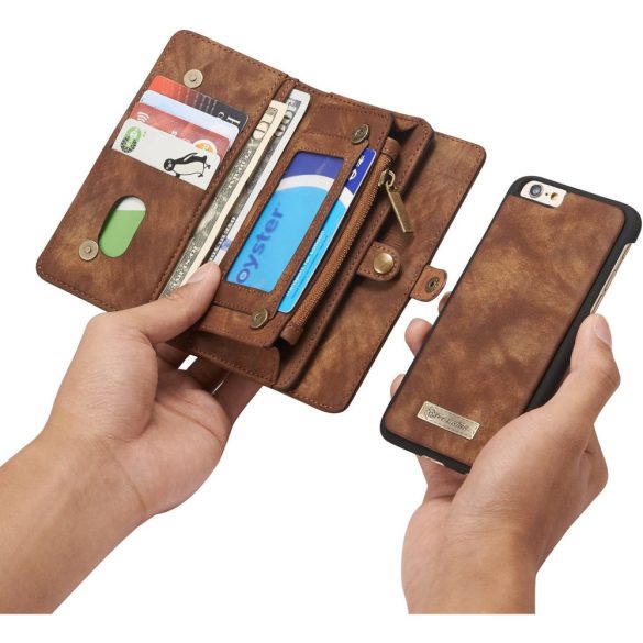 Caseme iPhone 6 tok, bőr pénztárca