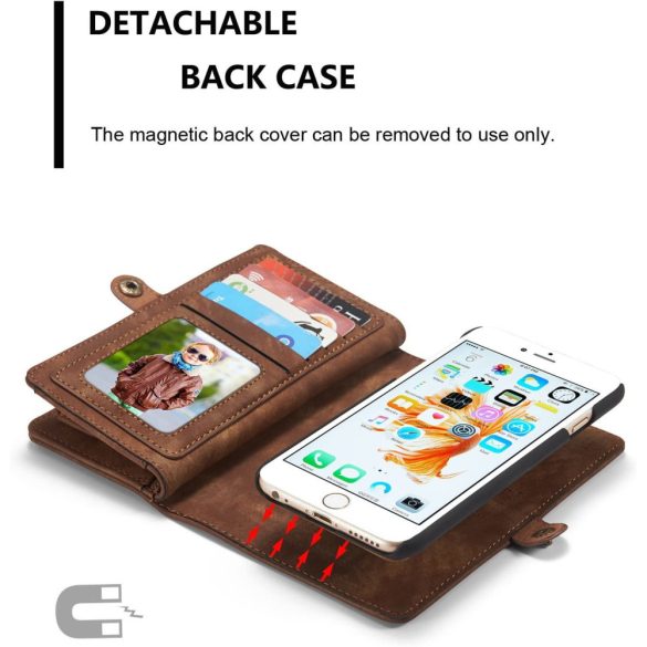 Caseme iPhone 6 tok, bőr pénztárca