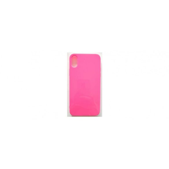 Iphone X szilikon tok pink