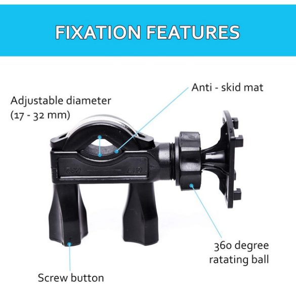 Sovica mobiltelefon tartó kerékpárhoz, védő burkolat tükröződésmentes, 7" Mobiltelefonokhoz 